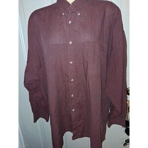Falcon Bay Classics Shirt Mens 2X Tall Red Black Check Button Up Long Sleeve